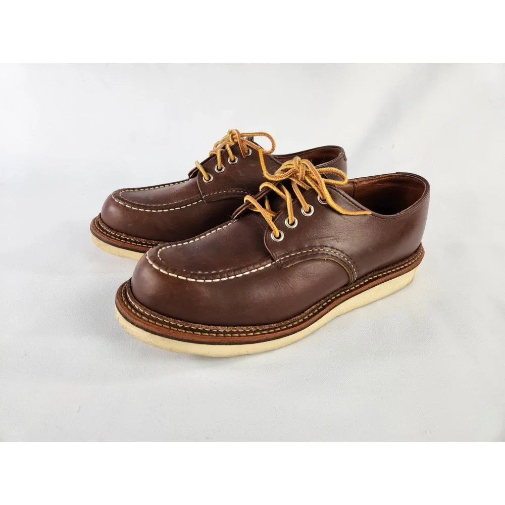 Red Wing Heritage 8109 Moc Toe Oxford Shoes Brown Leather Work Boots USA Men 7.5